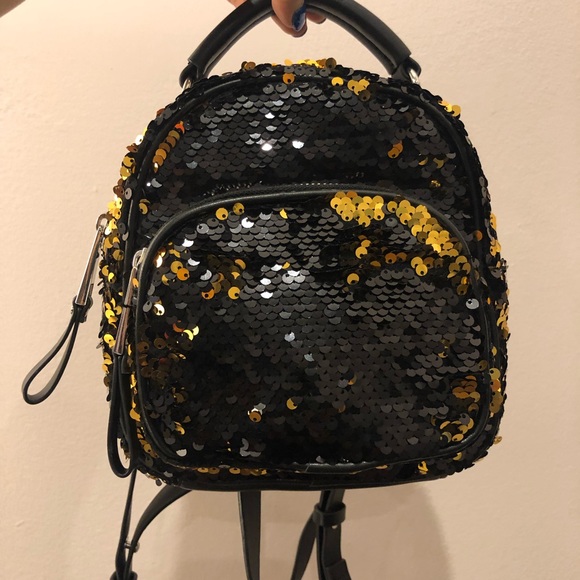 ZARA convertible sequins mini backpack - Picture 2 of 7